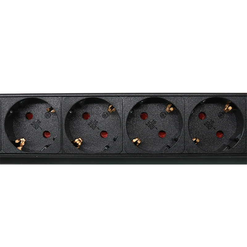 1u 19" Rack Mount 6 Way Euro 8 Ports Euro PDU