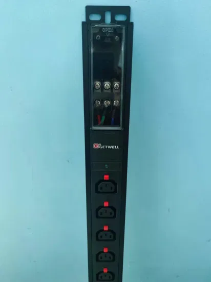 PDU eléctrica industrial para rack con medición IEC C13 C19 de 240 V